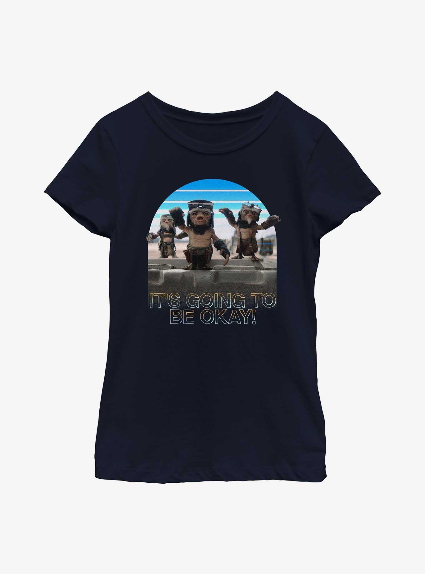 Star Wars The Mandalorian Anzellans Say It's Going To Be Okay Youth Girls T-Shirt, NAVY, hi-res