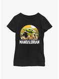 Star Wars The Mandalorian Grogu Playing With Stone Crabs Youth Girls T-Shirt, BLACK, hi-res
