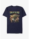 Star Wars The Mandalorian Grogu Clan of Two T-Shirt BoxLunch Web Exclusive, NAVY, hi-res