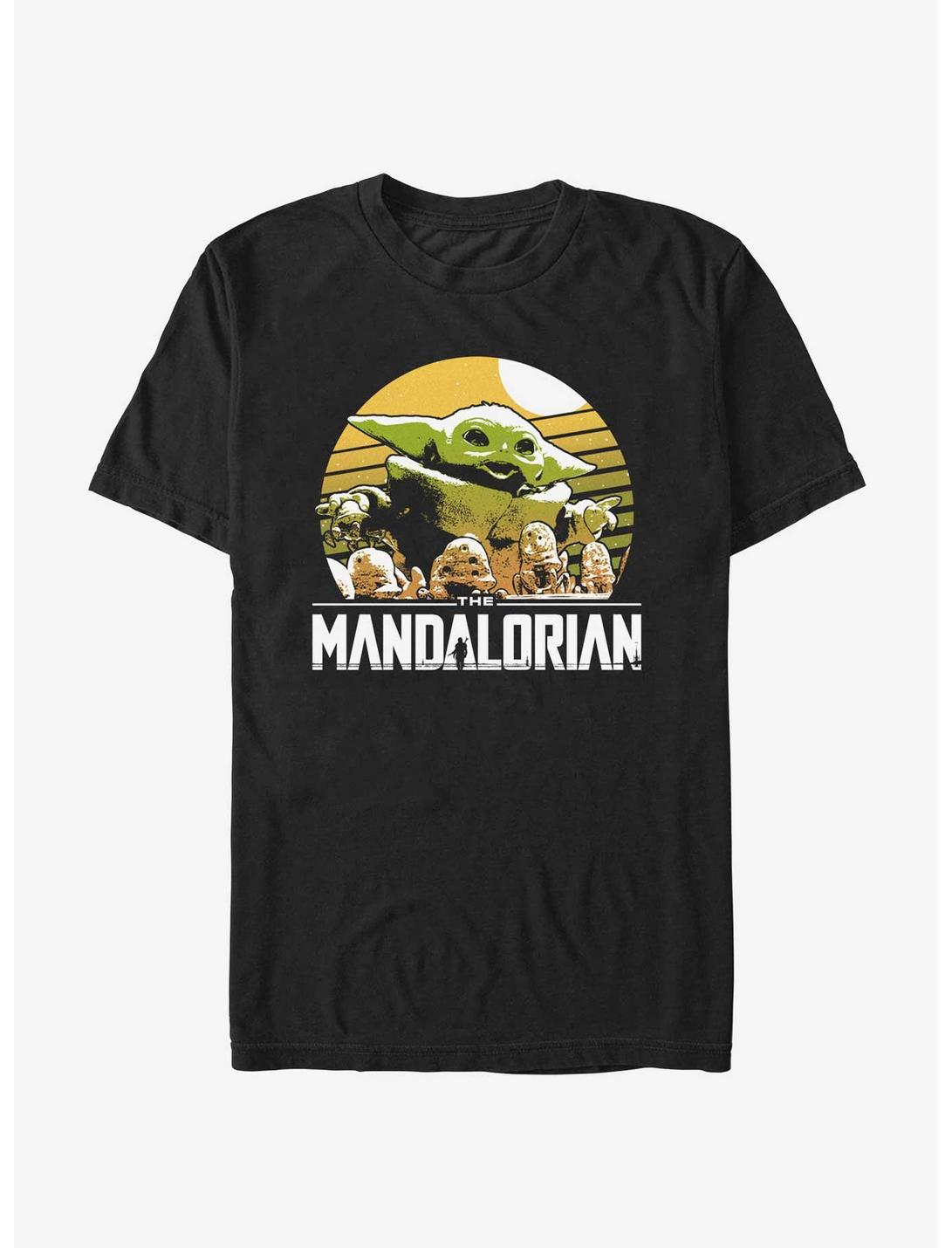 Star Wars The Mandalorian Grogu Playing With Stone Crabs T-Shirt, BLACK, hi-res