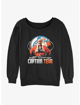 Star Wars The Mandalorian Captain Teva Womens Slouchy Sweatshirt, , hi-res