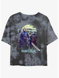 Star Wars The Mandalorian Bo-Katan Reigns Again Tie-Dye Womens Crop T-Shirt BoxLunch Web Exclusive, BLKCHAR, hi-res