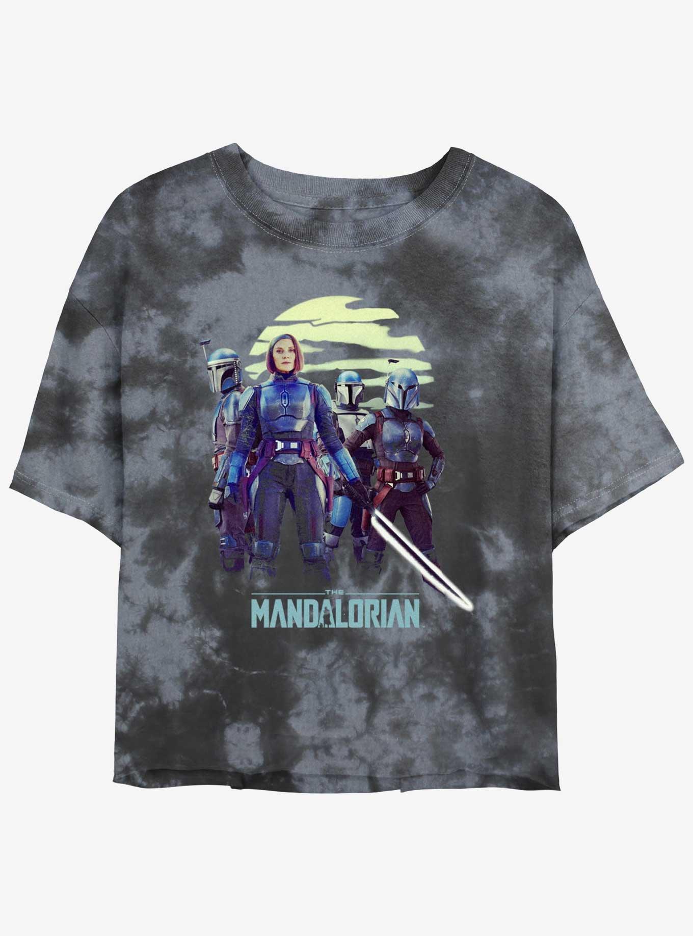 Star Wars The Mandalorian Bo-Katan Reigns Again Tie-Dye Womens Crop T-Shirt BoxLunch Web Exclusive, , hi-res