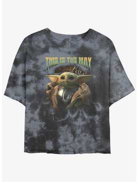 Star Wars The Mandalorian Grogu Clan of Two Tie-Dye Womens Crop T-Shirt BoxLunch Web Exclusive, , hi-res