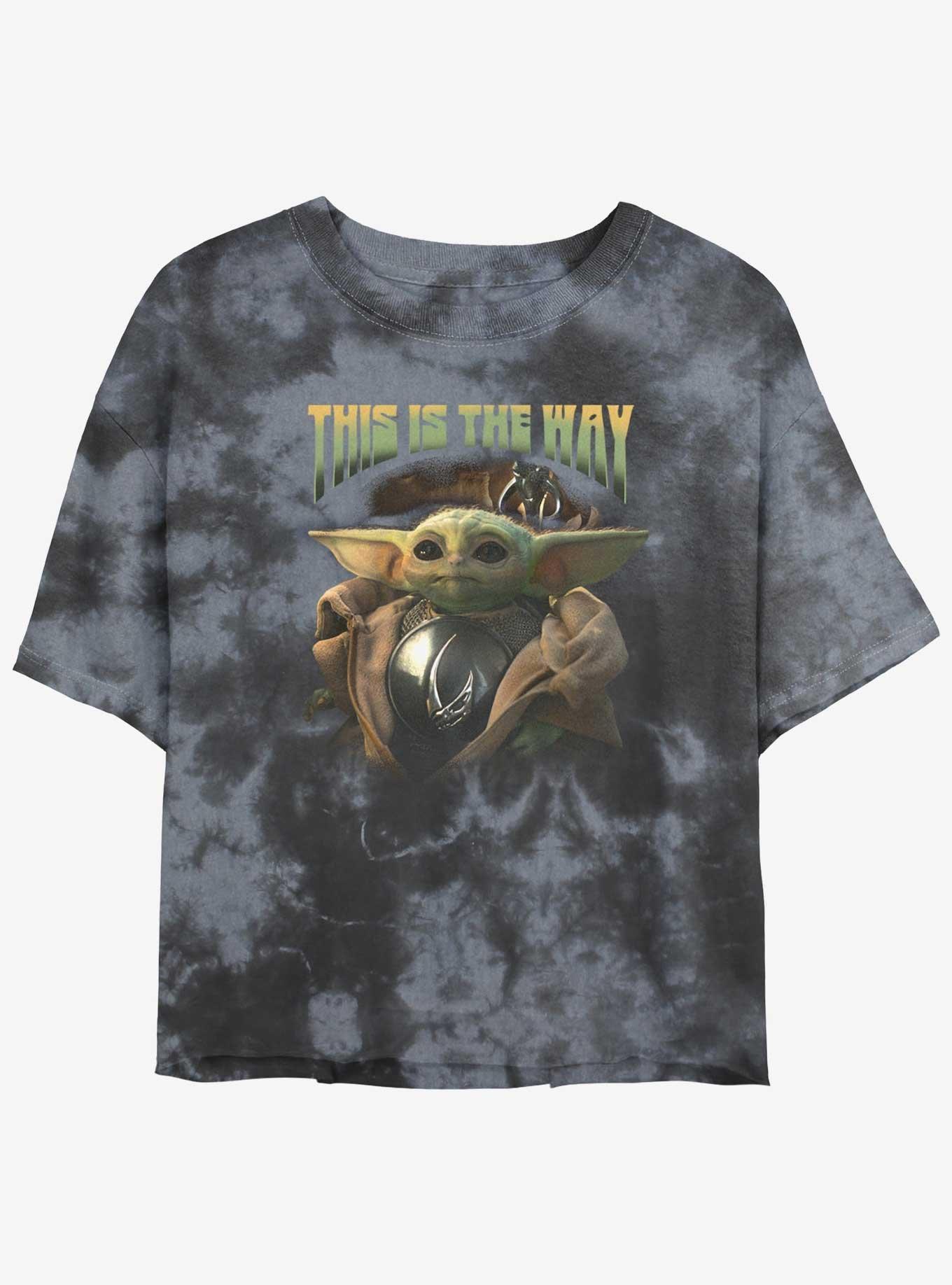 Star Wars The Mandalorian Grogu Clan of Two Tie-Dye Womens Crop T-Shirt BoxLunch Web Exclusive, , hi-res