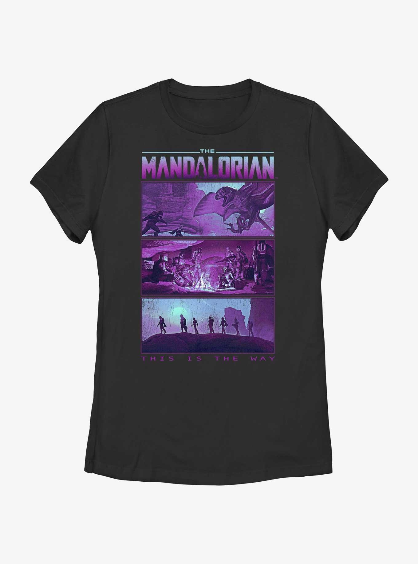 Star Wars The Mandalorian Rescue of the Foundling Womens T-Shirt, BLACK, hi-res