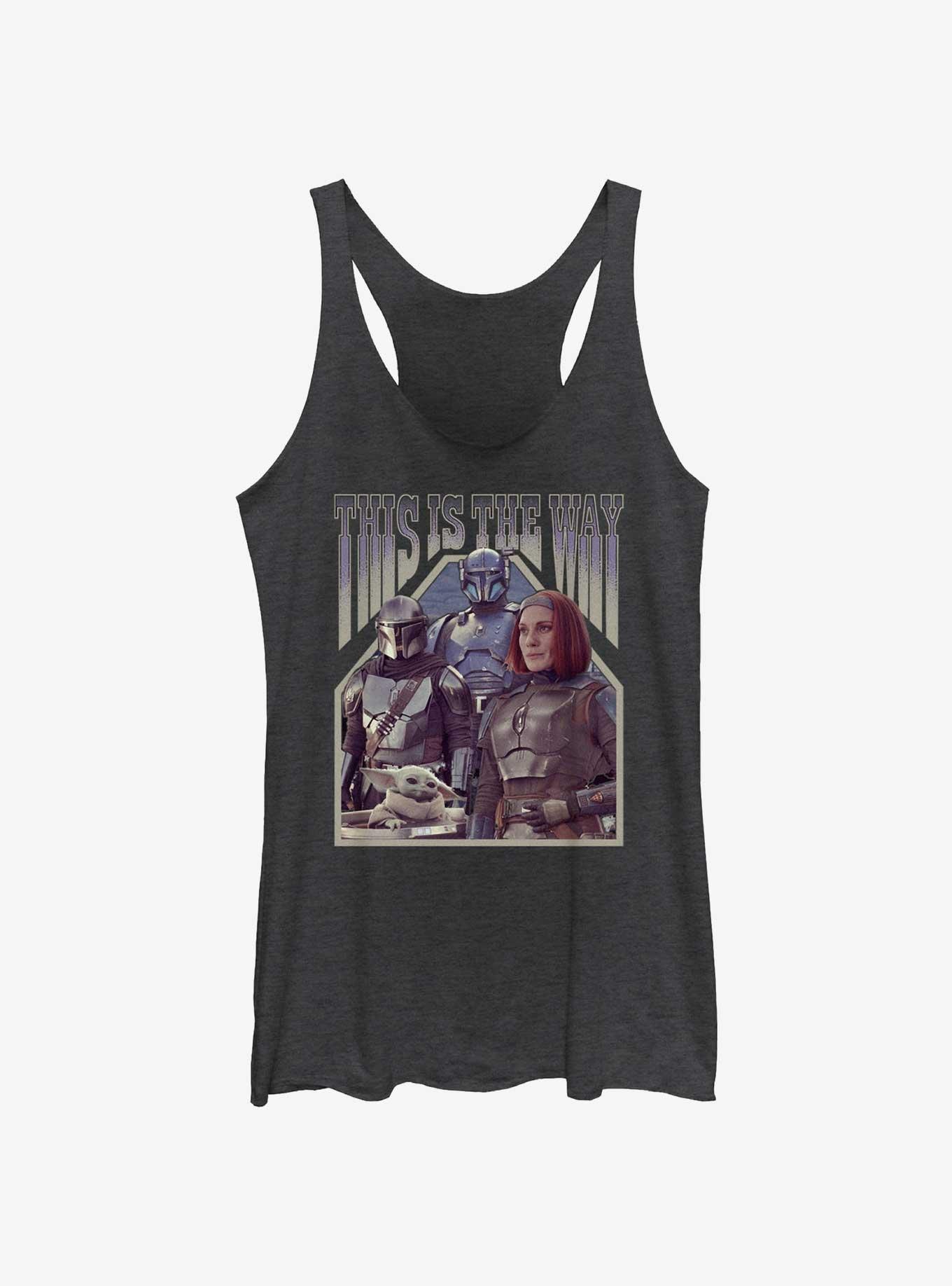 Star Wars The Mandalorian Squad Din Djarin Grogu Paz Vizsla & Bo-Katan Womens Tank Top BoxLunch Web Exclusive, , hi-res