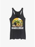 Star Wars The Mandalorian Grogu Playing With Stone Crabs Womens Tank Top, BLK HTR, hi-res