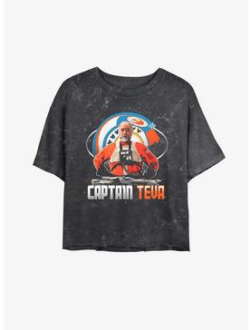 Star Wars The Mandalorian Captain Teva Mineral Wash Womens Crop T-Shirt, , hi-res