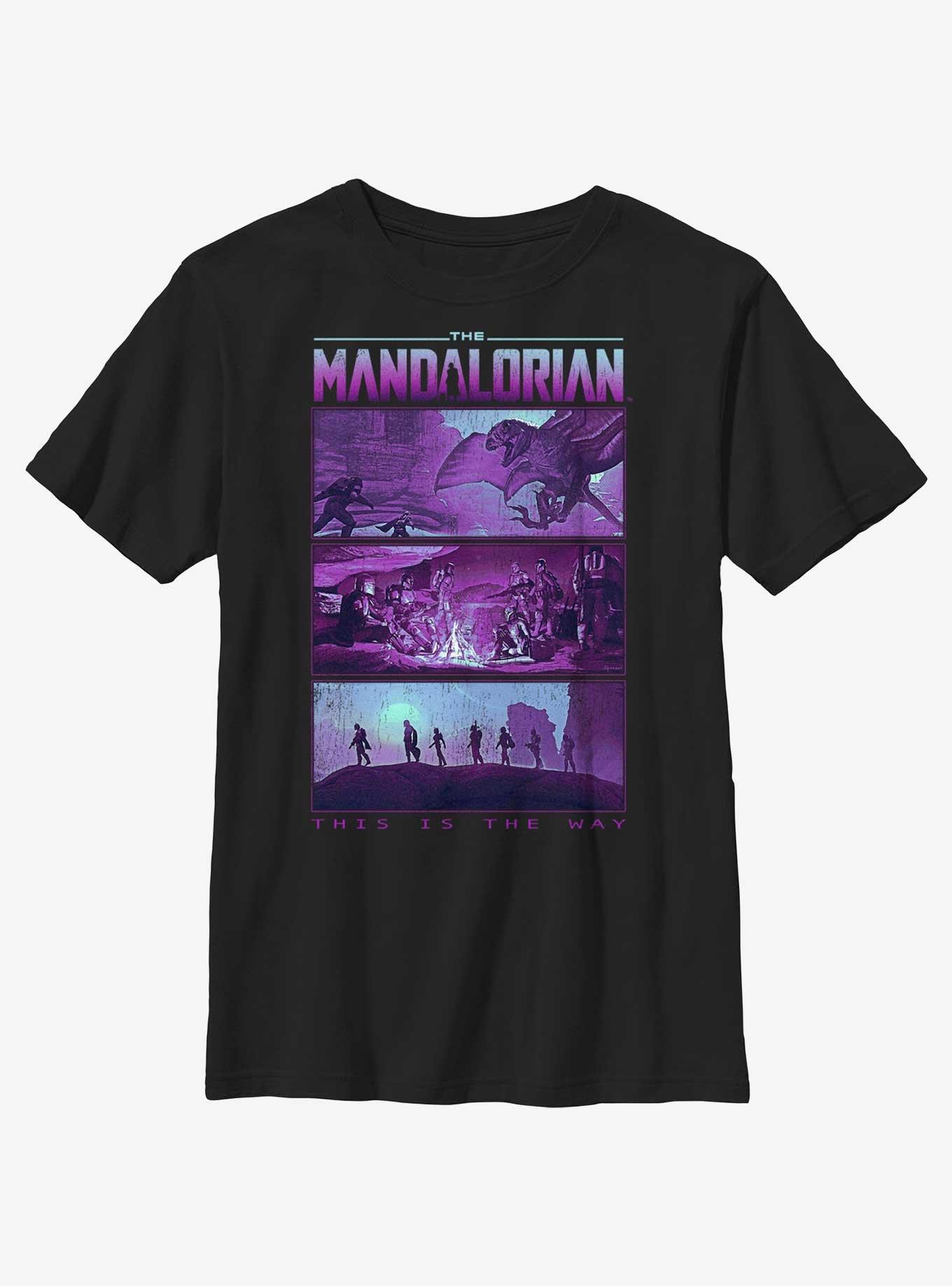 Star Wars The Mandalorian Rescue of the Foundling Youth T-Shirt, BLACK, hi-res