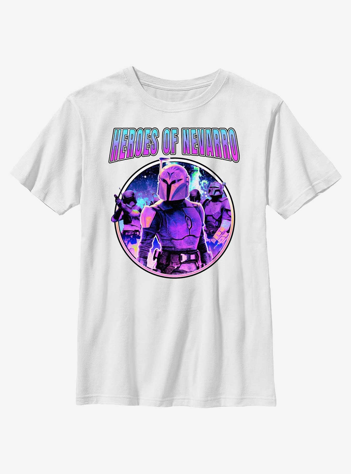 Star Wars The Mandalorian Heroes of Nevarro Youth T-Shirt, WHITE, hi-res