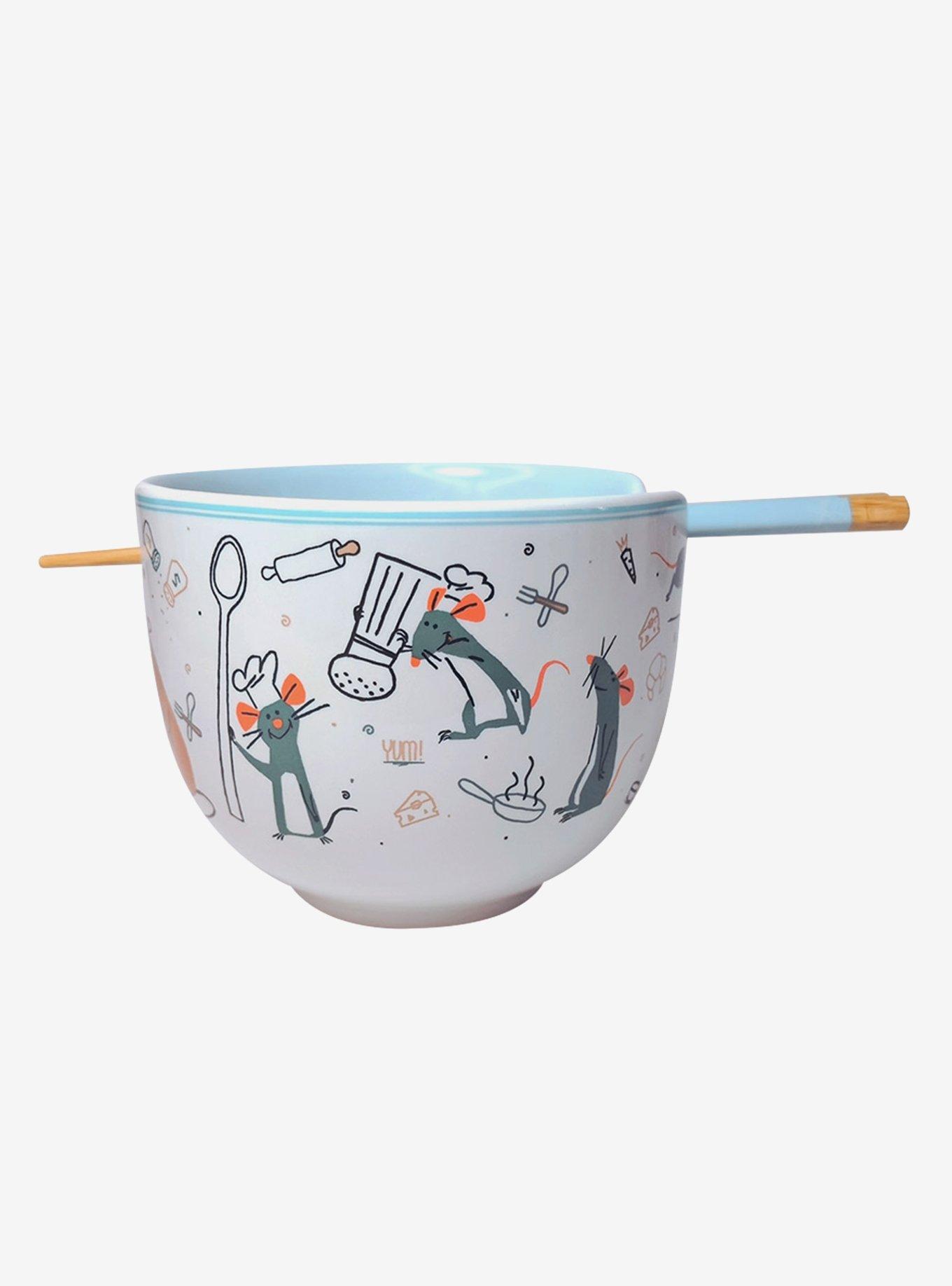 Disney Pixar Ratatouille Remy Sketch Ramen Bowl with Chopsticks, , hi-res