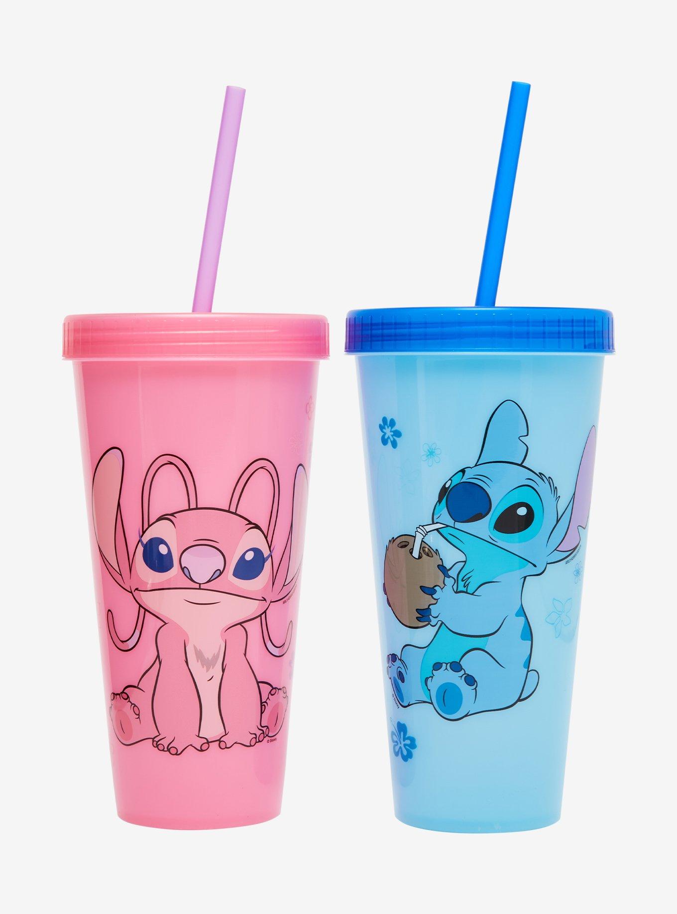 Lilo & Stitch 24oz. Plastic Cold Cup w/ Lid and Topper Straw