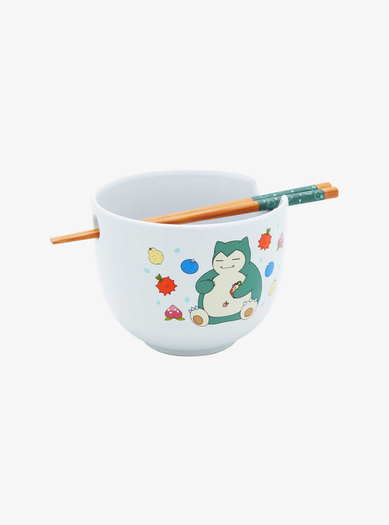 Pokémon Snorlax and Fruits Ramen Bowl with Chopsticks, , hi-res