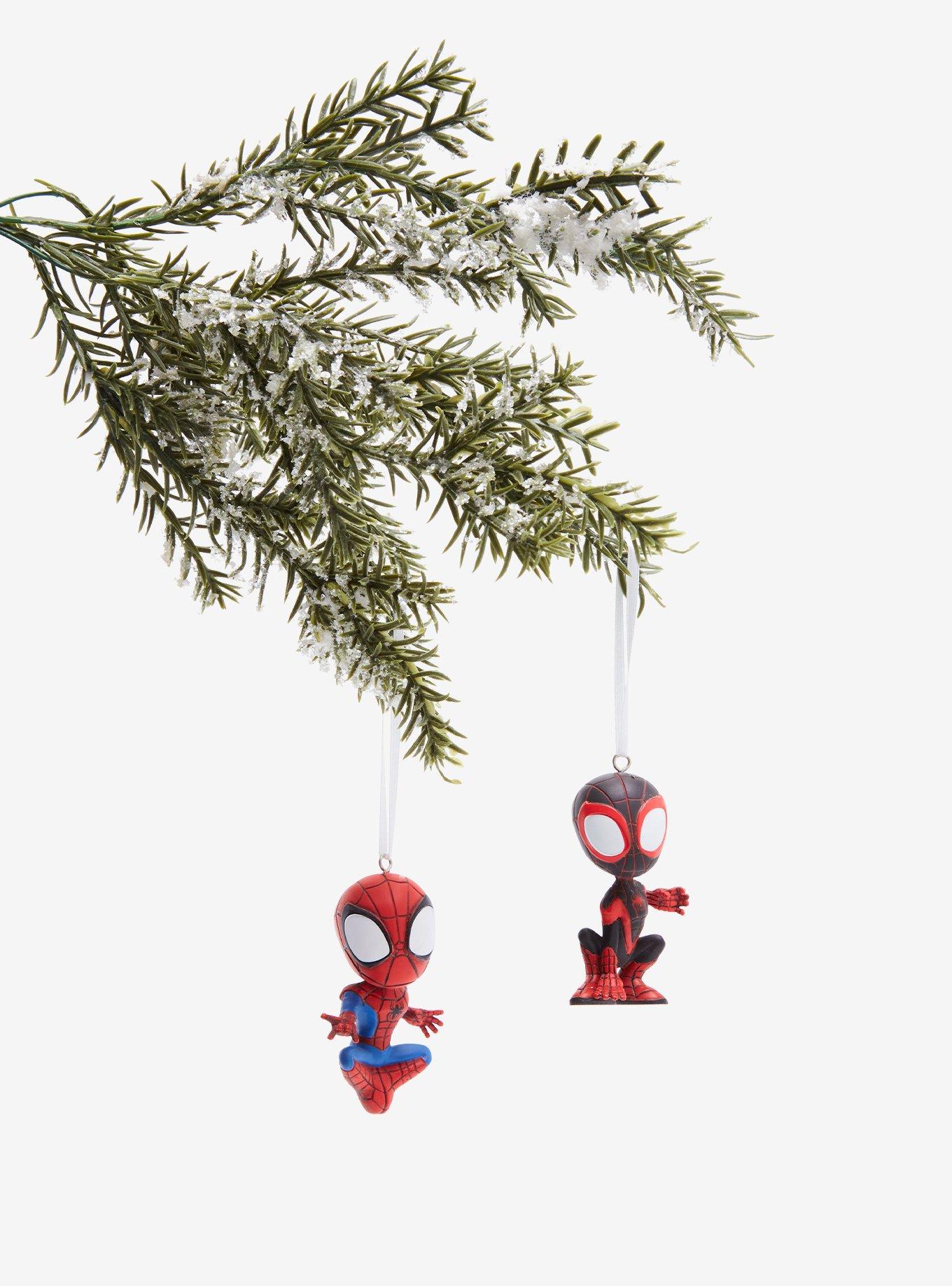 Hallmark Ornaments Marvel Spidey and His Amazing Friends Spider-Man & Miles Morales Ornament Set, , hi-res