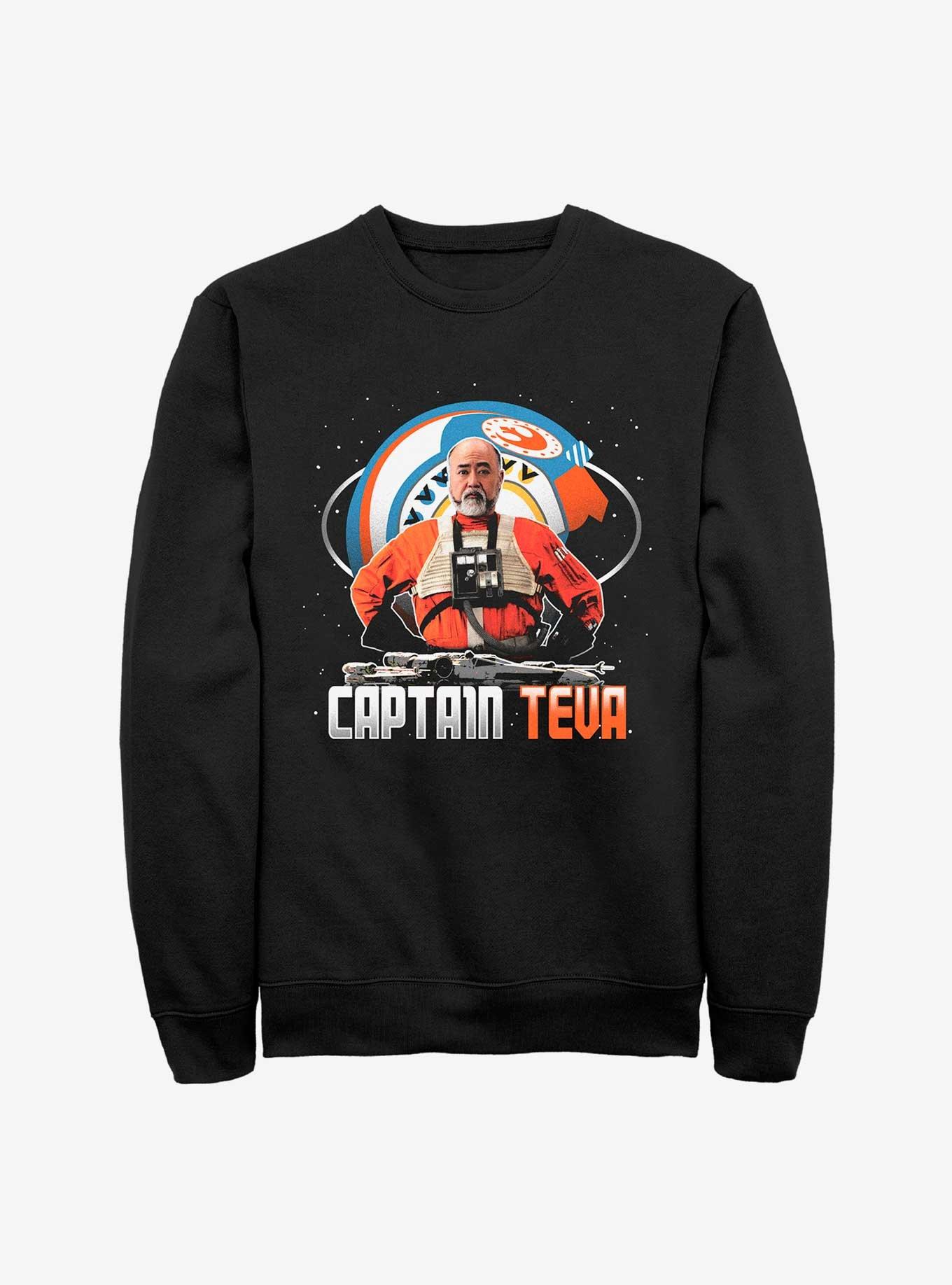 Star Wars The Mandalorian Captain Teva Sweatshirt, BLACK, hi-res