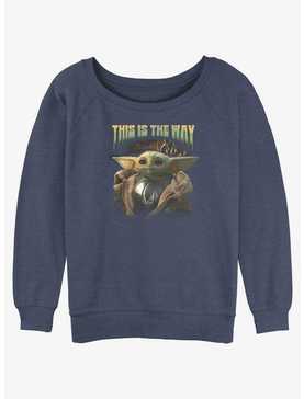 Star Wars The Mandalorian Grogu Clan of Two Womens Slouchy Sweatshirt Her Universe Web Exclusive, , hi-res