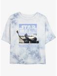 Star Wars The Mandalorian IG-12 Meiloorun Fruit Tie-Dye Womens Crop T-Shirt, WHITEBLUE, hi-res