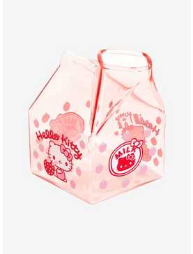Hello Kitty Strawberry Glass Milk Carton, , hi-res