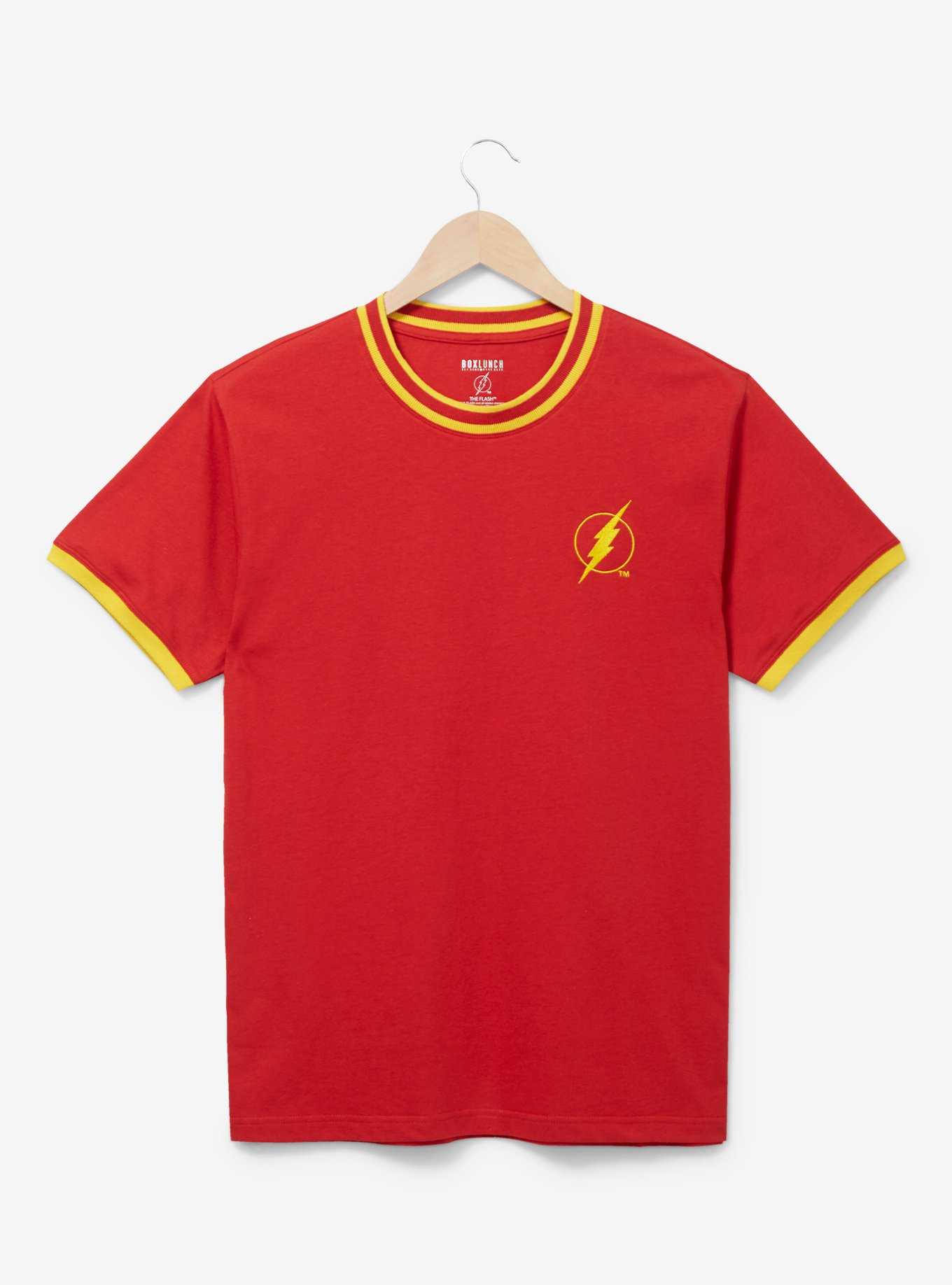 DC Comics The Flash Logo Ringer T-Shirt - BoxLunch Exclusive, , hi-res