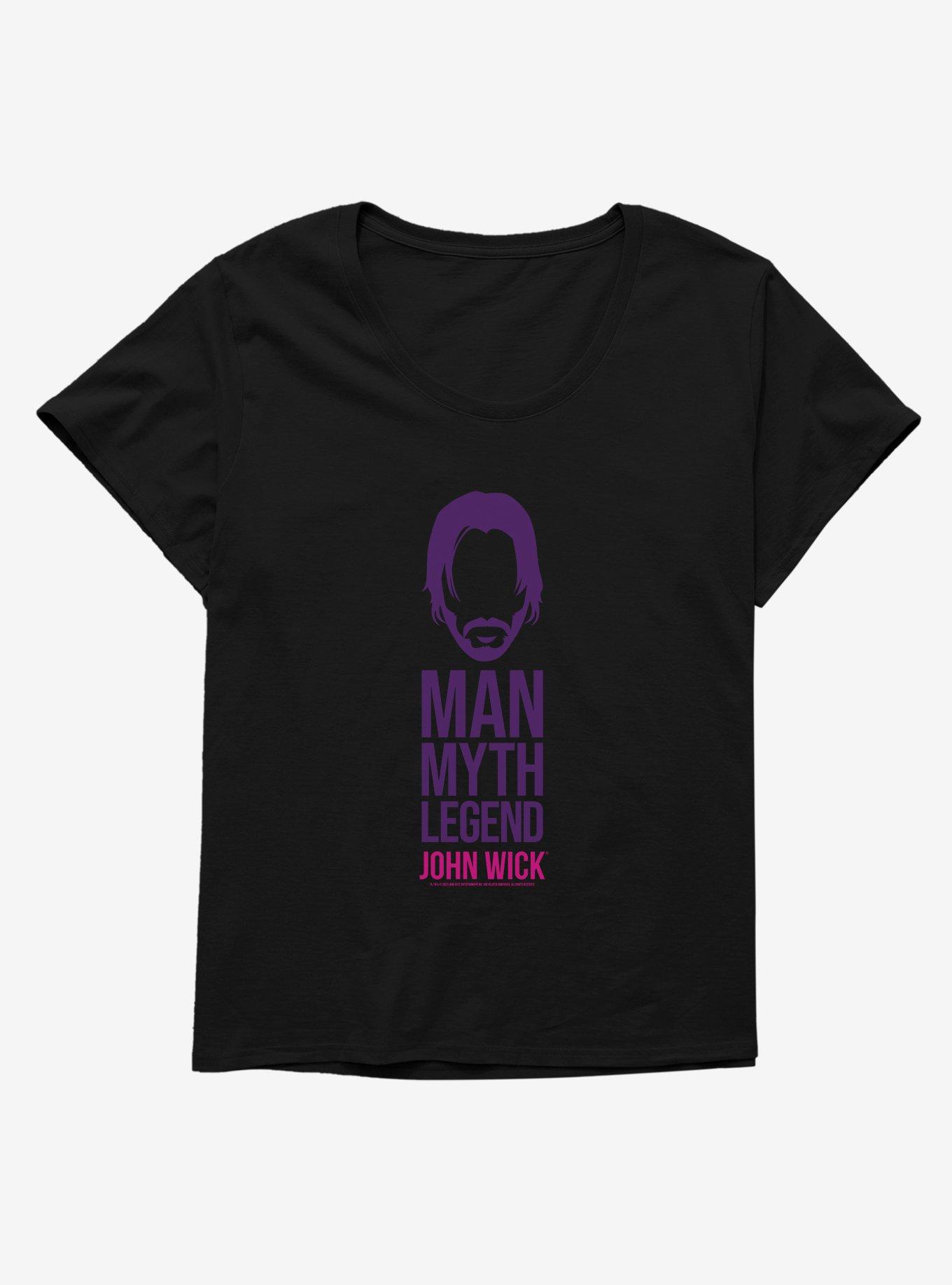 John Wick Man Myth Legend Girls T-Shirt Plus Size, , hi-res