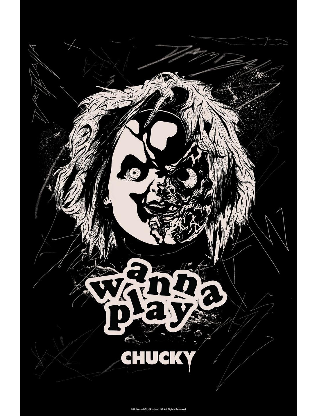 Chucky TV Series Wanna Play Poster, WHITE, hi-res