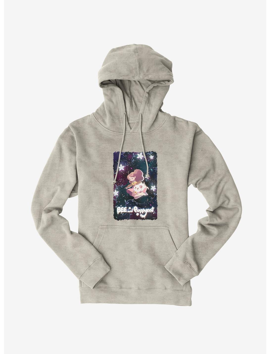 Bee And Puppycat Space Flowers Poster Hoodie, OATMEAL HEATHER, hi-res