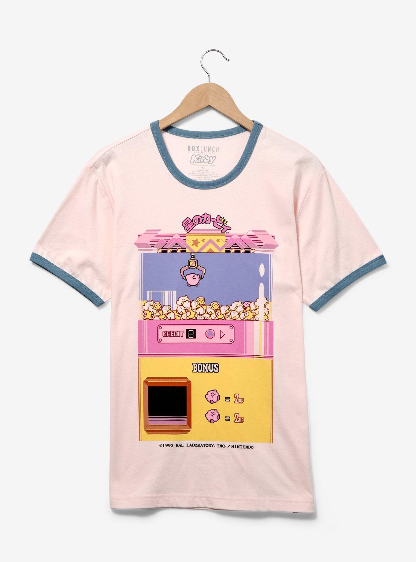 Nintendo Kirby Arcade Machine Ringer T-Shirt &mdash; BoxLunch Exclusive, PINK, hi-res