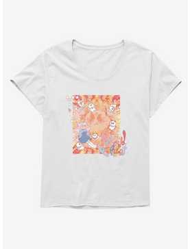 Bee And Puppycat Watercolor Art Flowers Girls T-Shirt Plus Size, , hi-res