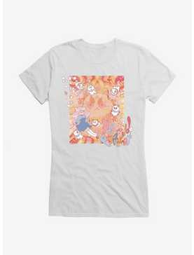 Bee And Puppycat Watercolor Art Flowers Girls T-Shirt, , hi-res