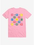 Bee And Puppycat Checkerboard Icons T-Shirt, CHARITY PINK, hi-res