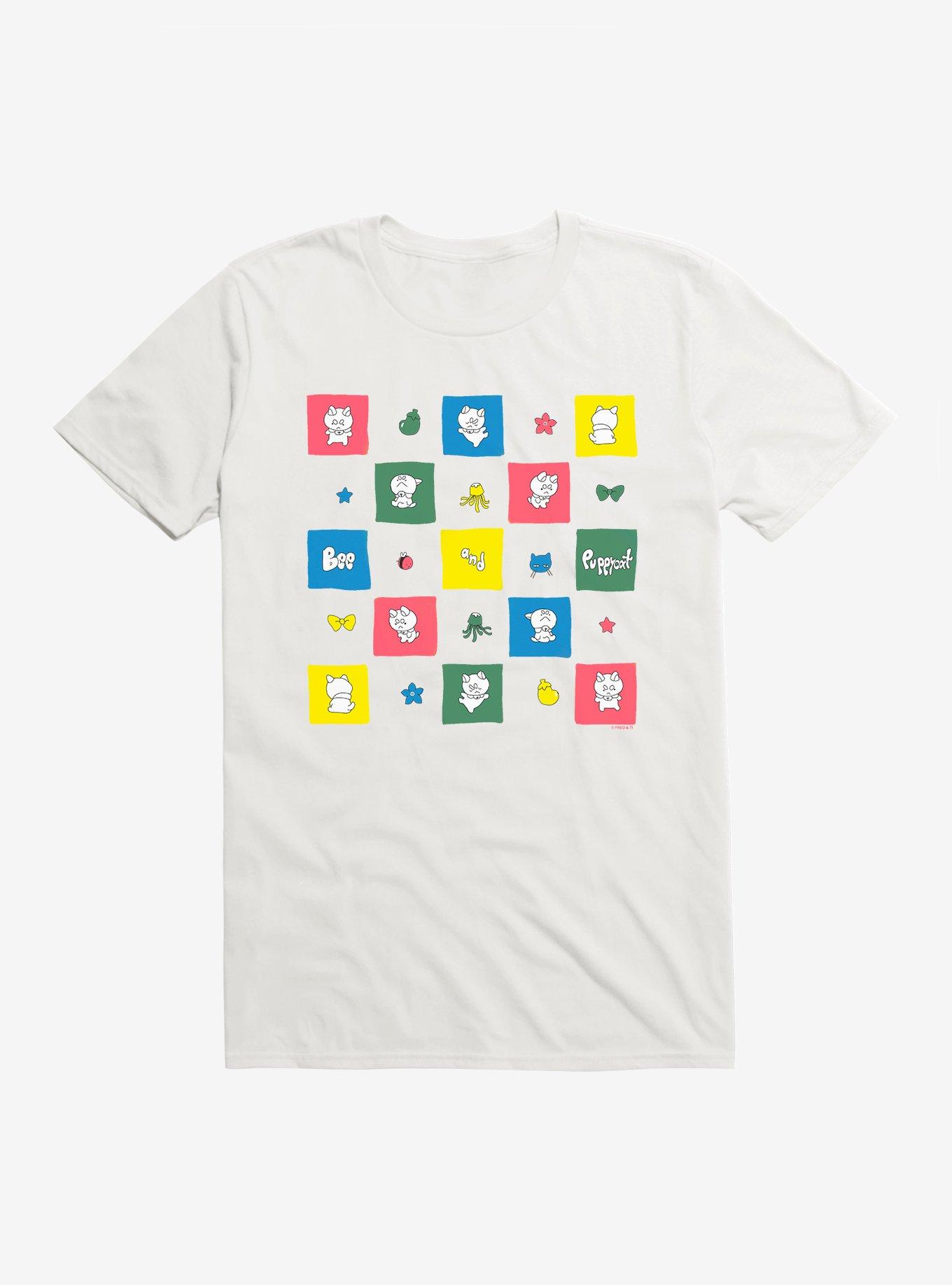 THRDLESS Bee And Puppycat Checkerboard Icons T-Shirt
