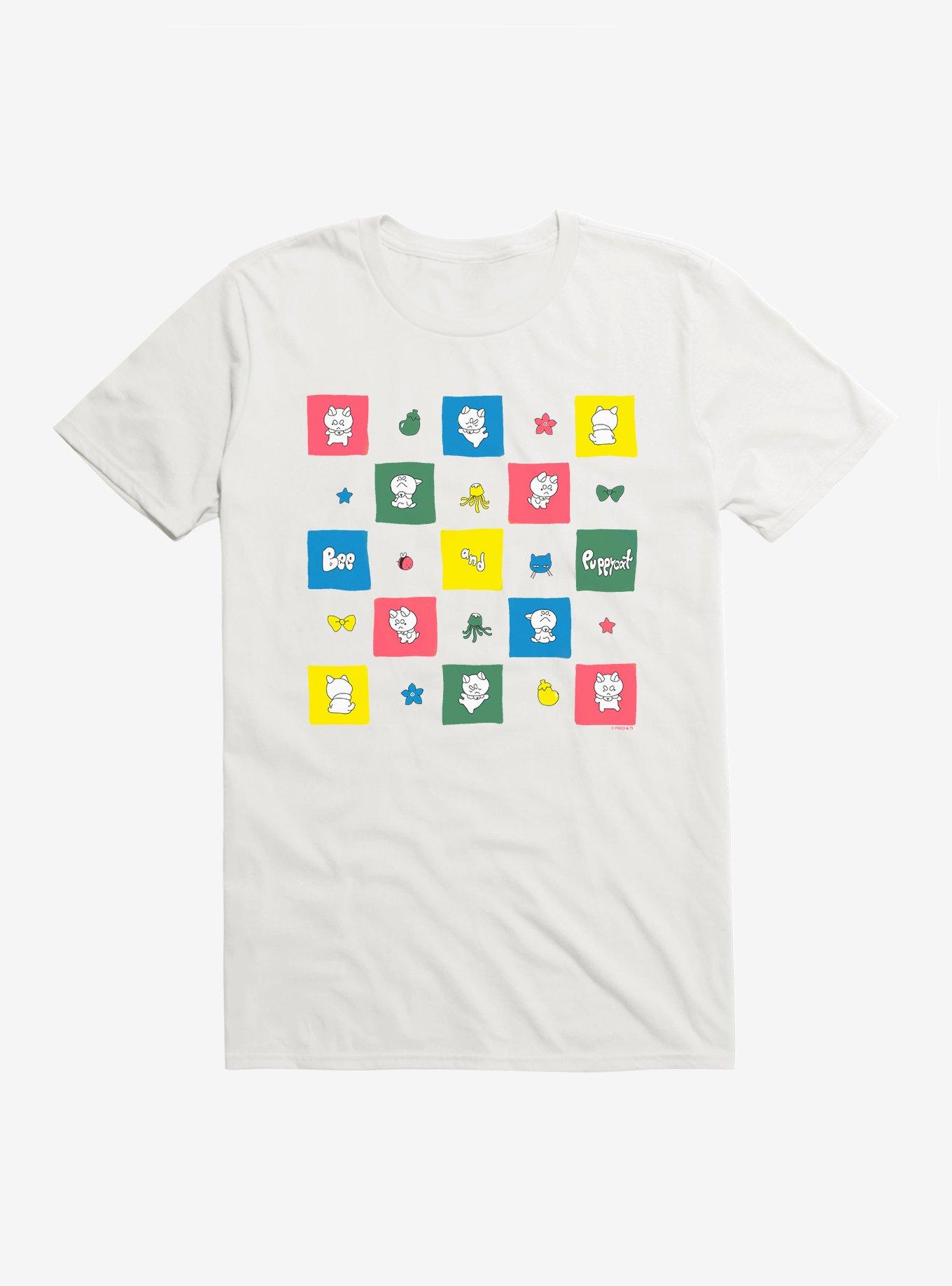 Bee And Puppycat Checkerboard Icons T-Shirt, , hi-res