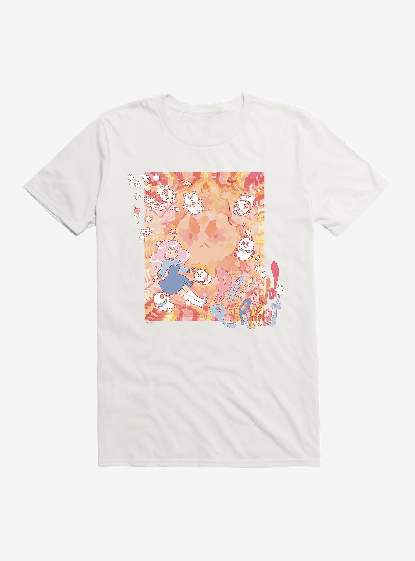 Bee And Puppycat Watercolor Art Flowers T-Shirt, , hi-res