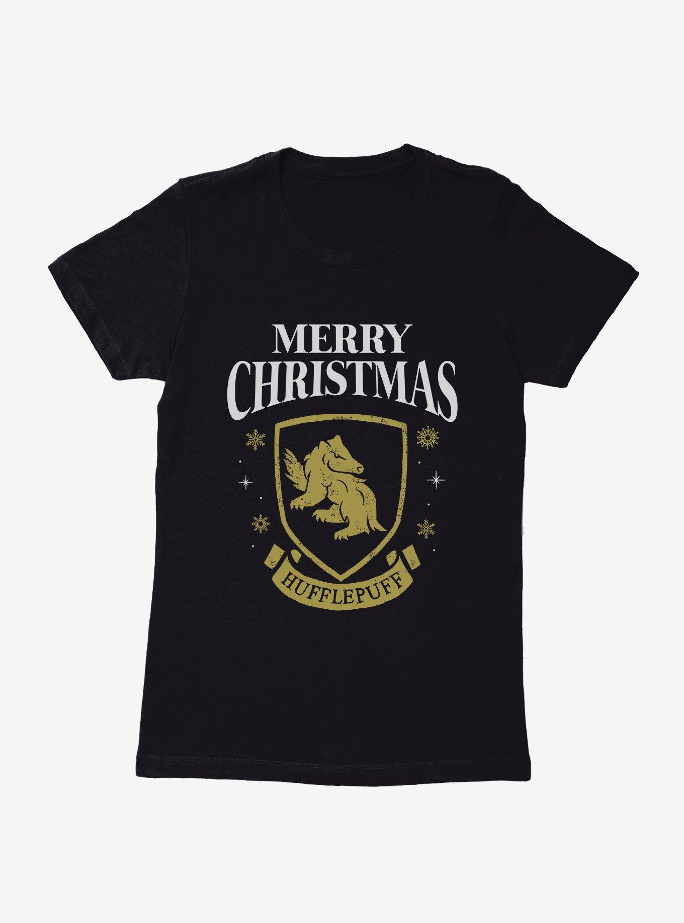 Harry Potter Merry Christmas Hufflepuff Womens T-Shirt, , hi-res