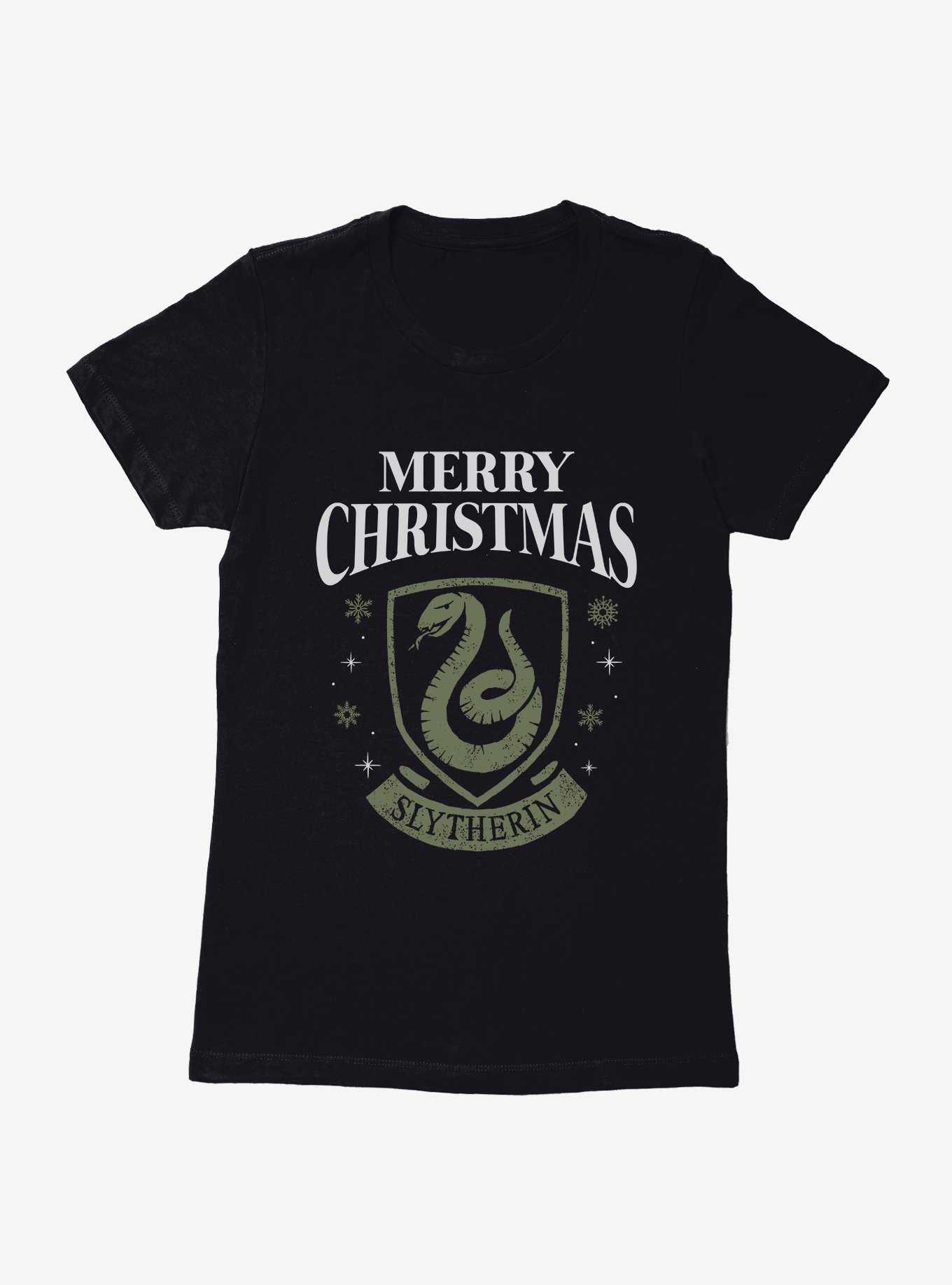 Harry Potter Merry Christmas Slytherin Womens T-Shirt, , hi-res