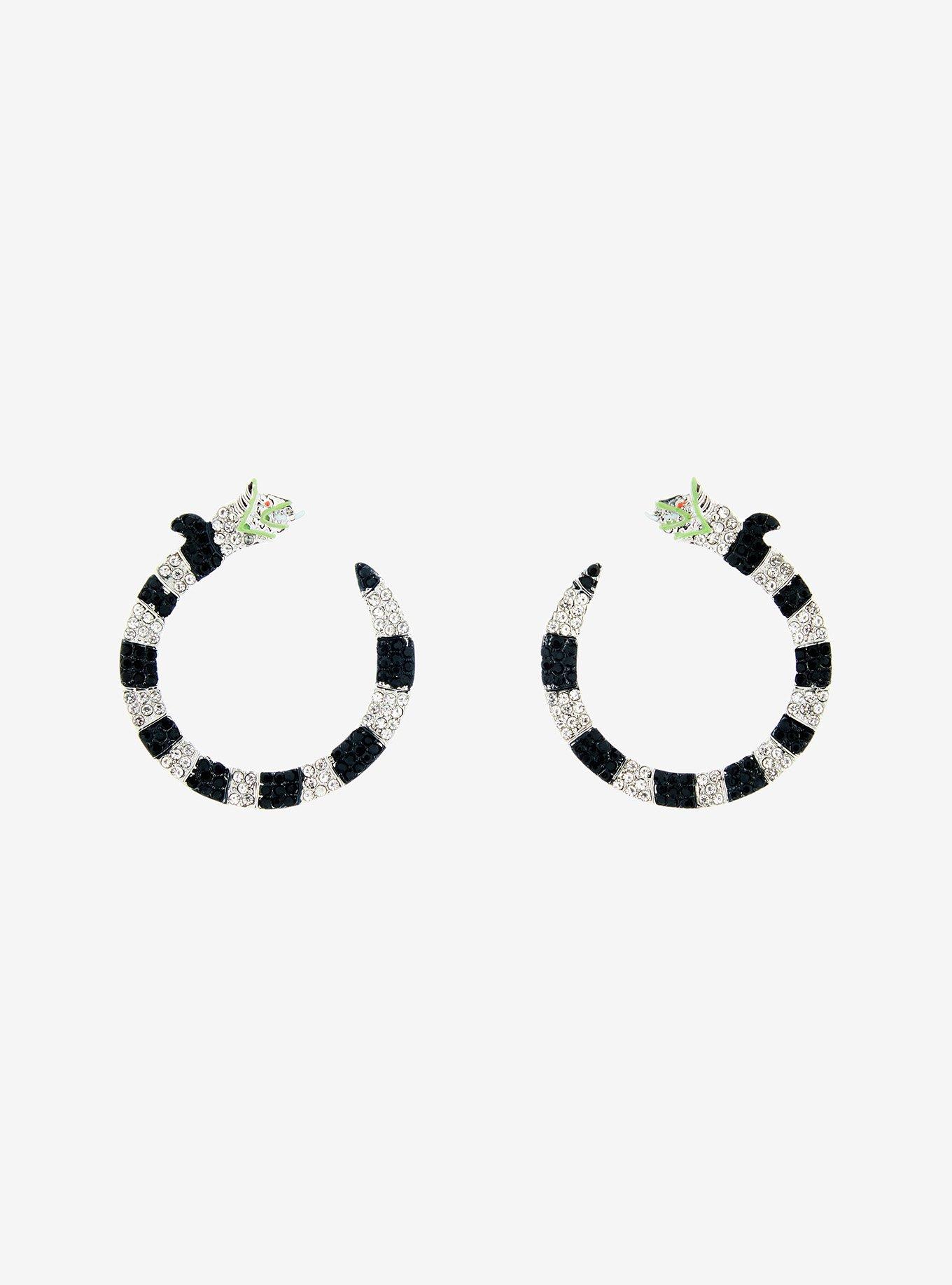 Beetlejuice Bling Sandworm Hoop Earrings, , hi-res