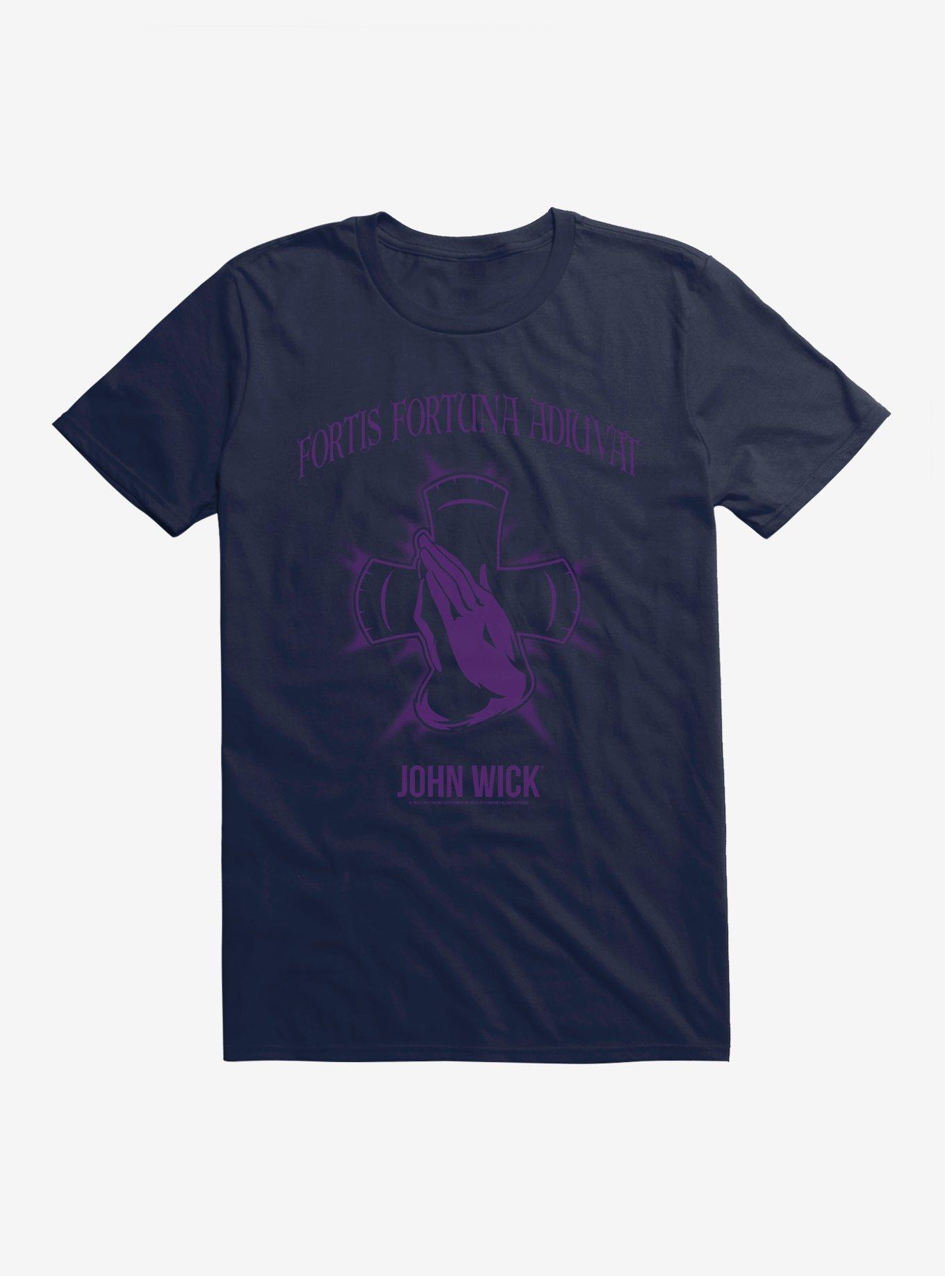 John Wick Fortis Fortuna Adiuvat T-Shirt, MIDNIGHT NAVY, hi-res