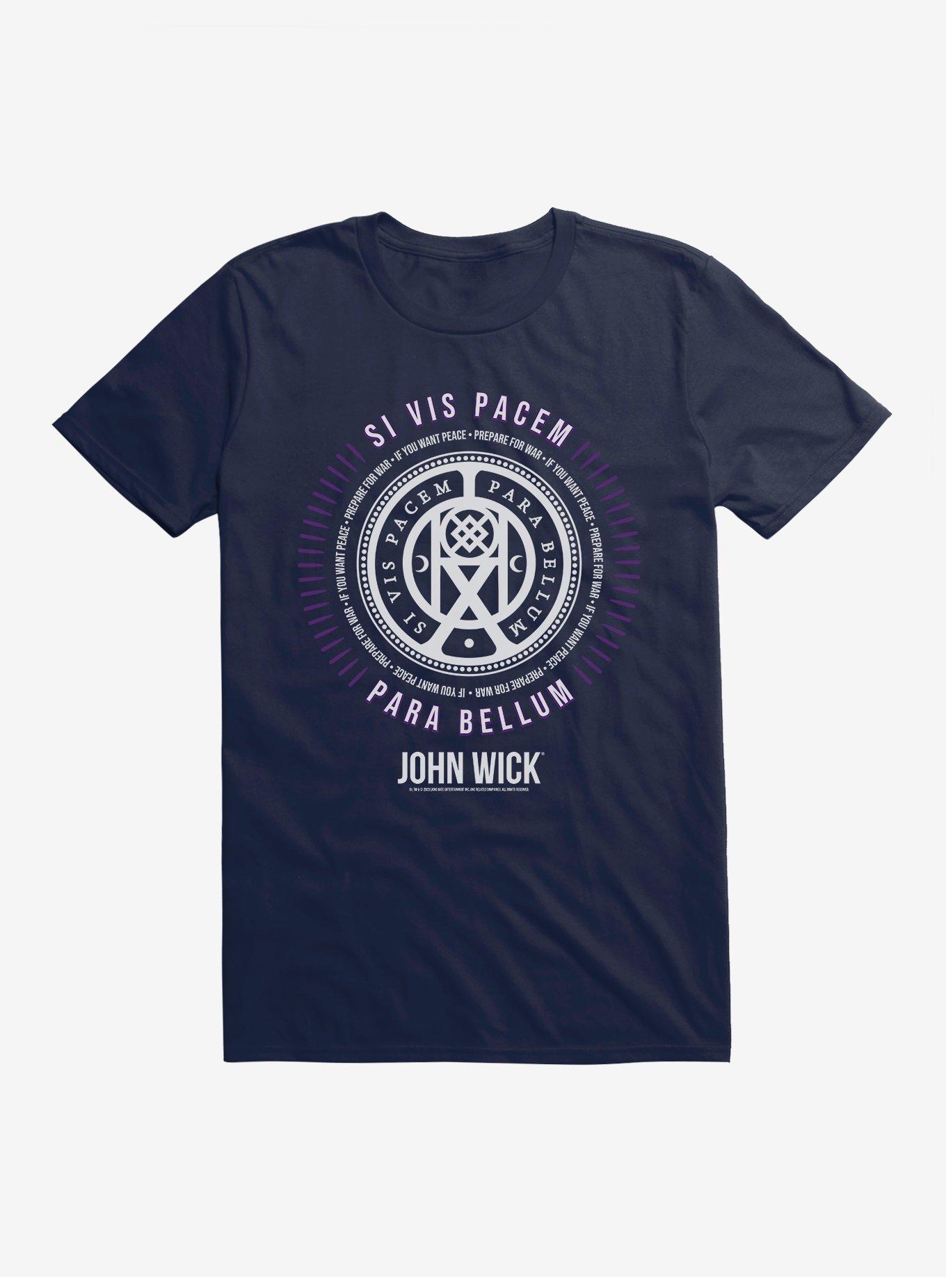 John Wick Si Vis Pacem Para Bellum T-Shirt, MIDNIGHT NAVY, hi-res