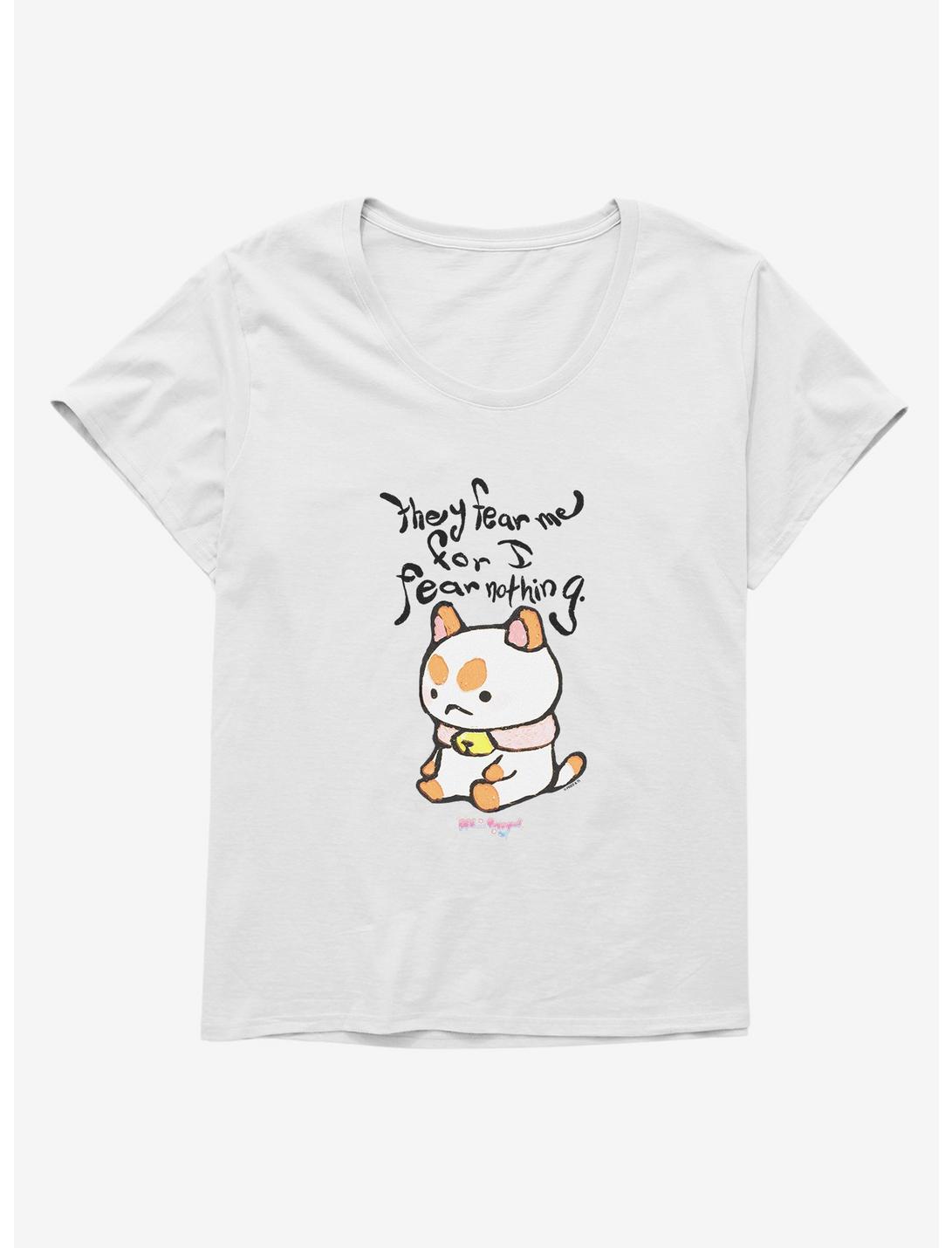 Bee And Puppycat I Fear Nothing Womens T-Shirt Plus Size, WHITE, hi-res