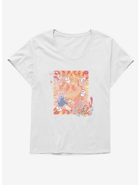 Bee And Puppycat Watercolor Art Flowers Womens T-Shirt Plus Size, , hi-res