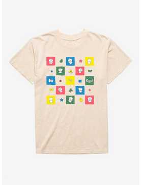 Bee And Puppycat Checkerboard Icons Mineral Wash T-Shirt, , hi-res