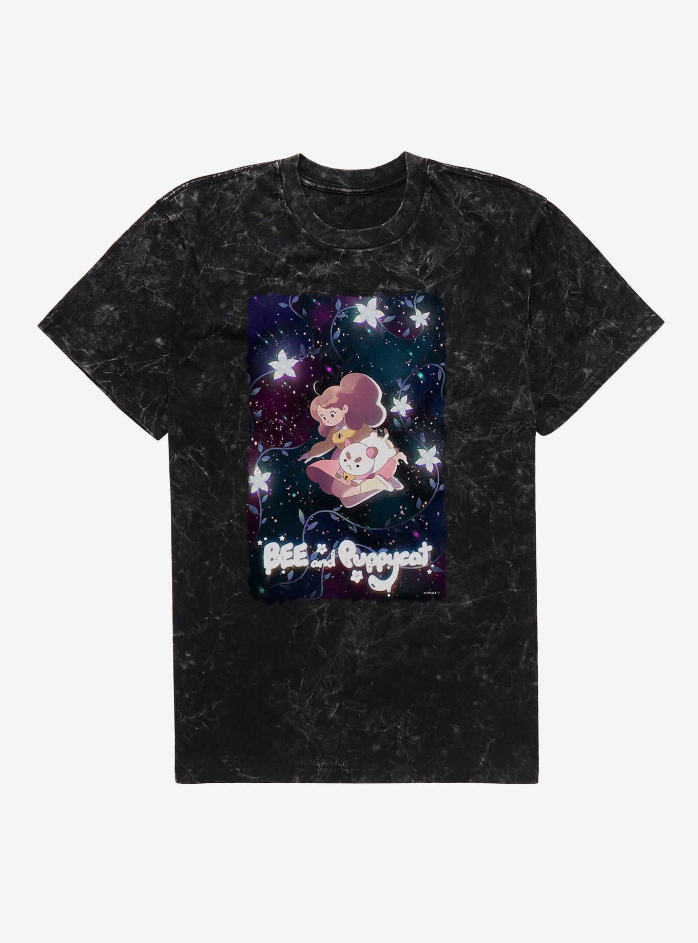 THRDLESS Bee And Puppycat Space Flowers Poster Mineral Wash T-Shirt