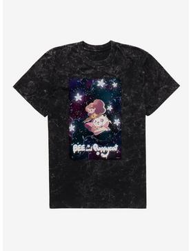 Plus Size Bee And Puppycat Space Flowers Poster Mineral Wash T-Shirt, , hi-res