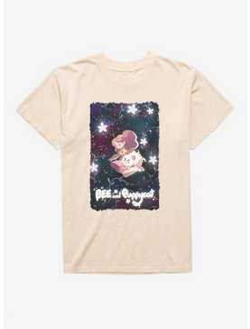 Bee And Puppycat Space Flowers Poster Mineral Wash T-Shirt, , hi-res