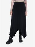 Cosmic Aura Black Hanky Hem Maxi Skirt, BLACK, hi-res