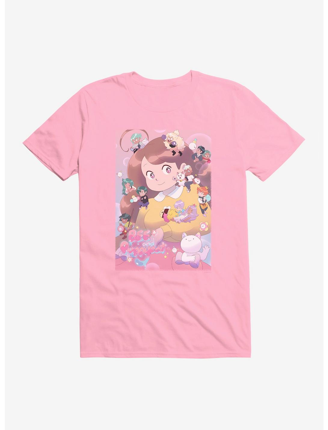 Bee And Puppycat Group Poster T-Shirt, LIGHT PINK, hi-res