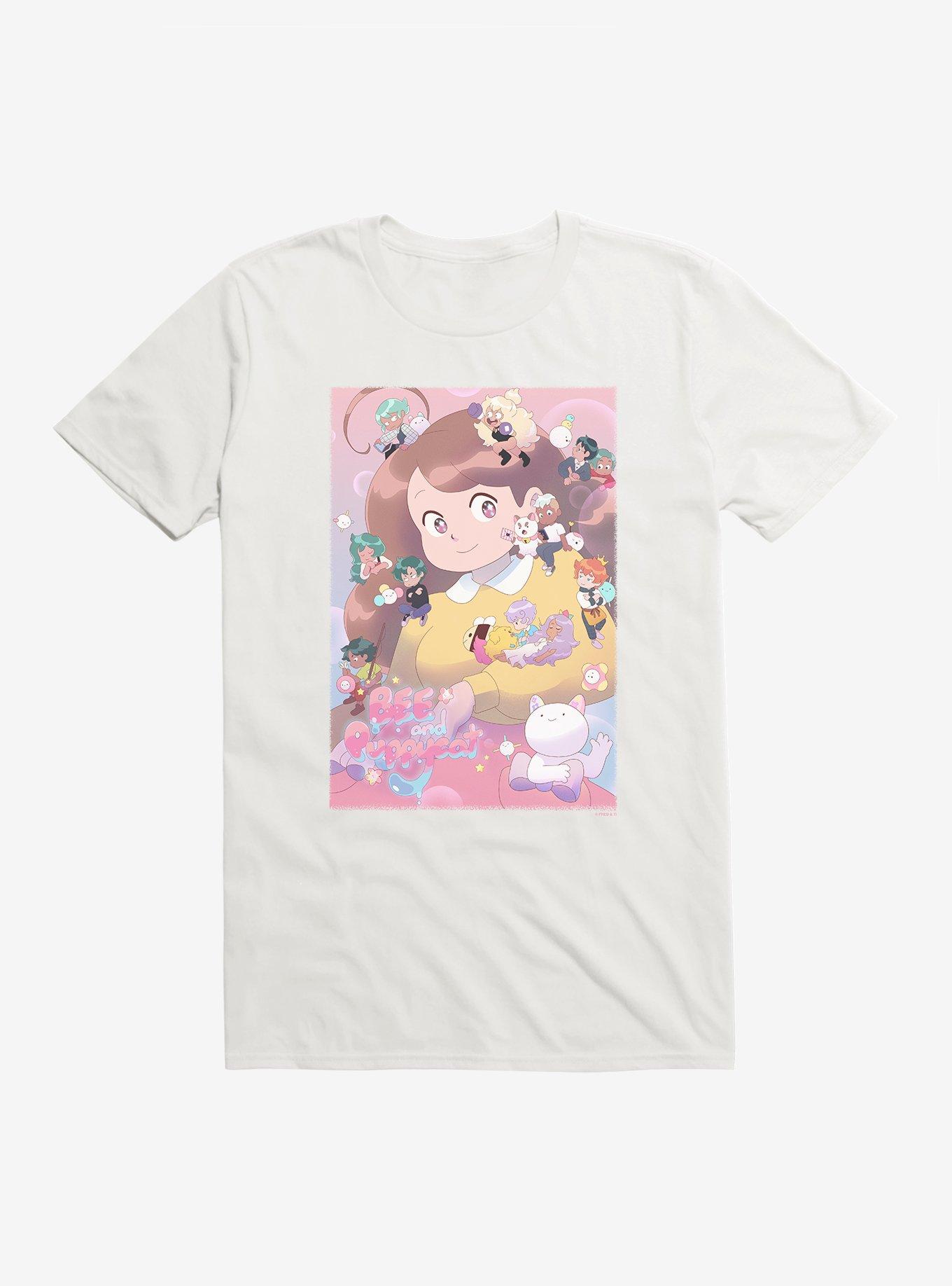 Bee And Puppycat Group Poster T-Shirt, WHITE, hi-res
