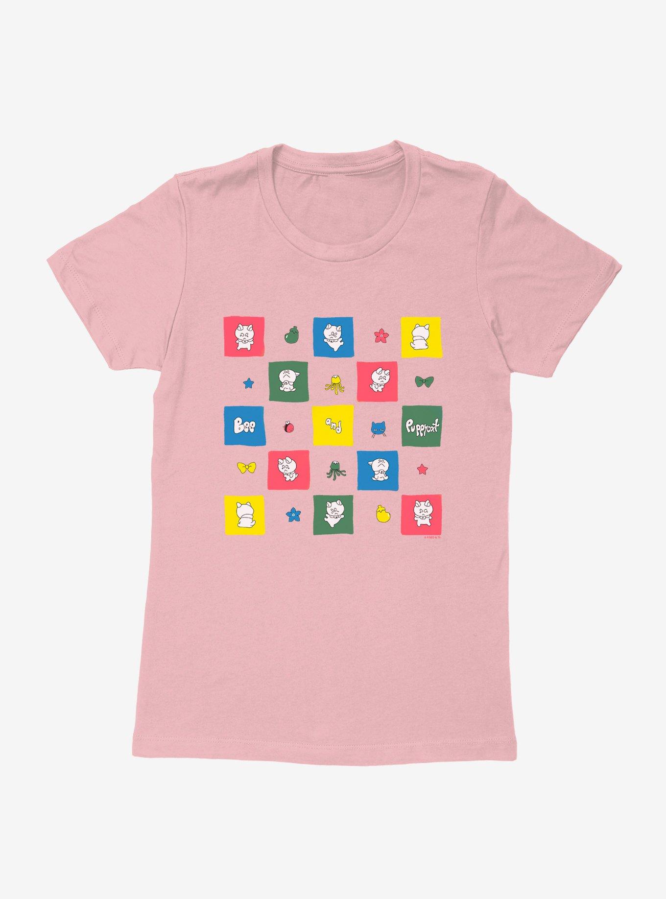 Bee And Puppycat Checkerboard Icons Womens T-Shirt, , hi-res