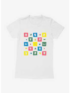 Bee And Puppycat Checkerboard Icons Womens T-Shirt, , hi-res